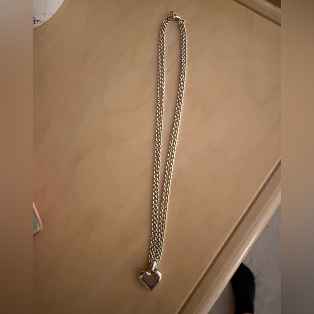 Silver Heart Pendant Necklace - Picture 2 of 3